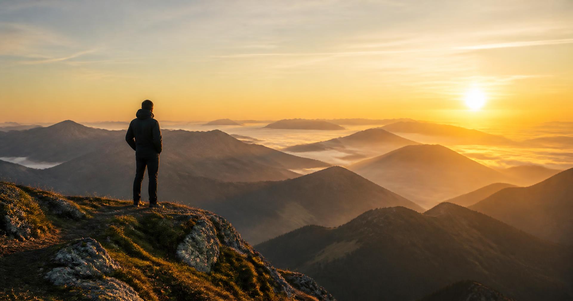 Sunrise over mountains